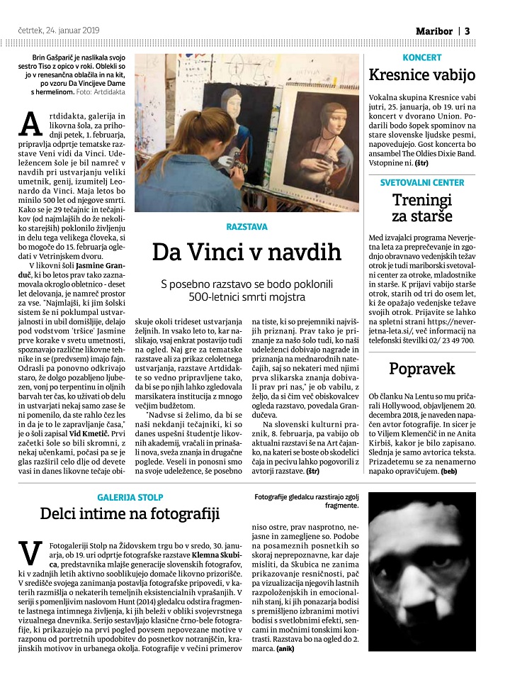 Zaključna razstava v Veni vidi da vinci (PRESS)