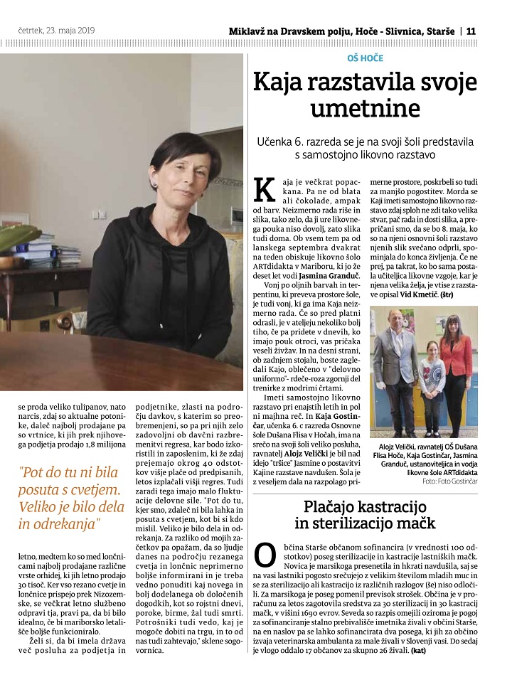 Kaja razstavila svoje umetnine (PRESS)