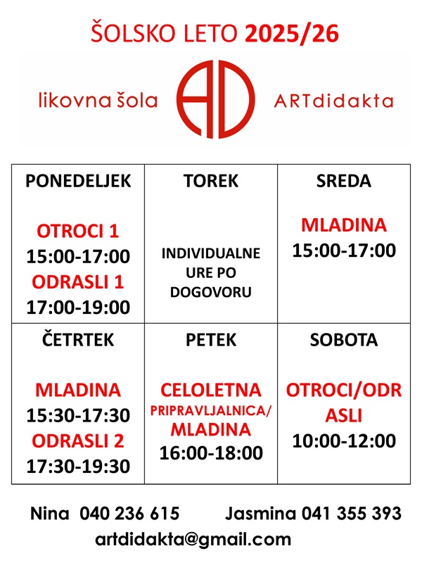 Termini tečajev 2025/26